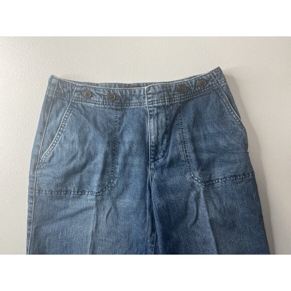 Talbots Jeans Size 8P Petite Wide Leg Crop Jeans - Picture 3 of 11